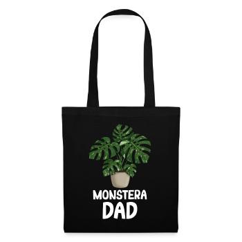 Monstera Dad - Stoffbeutel - Schwarz - Vorne