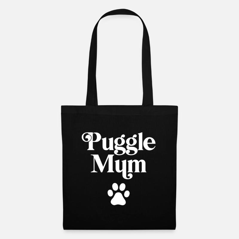 Puggle Mum - Tote Bag - black