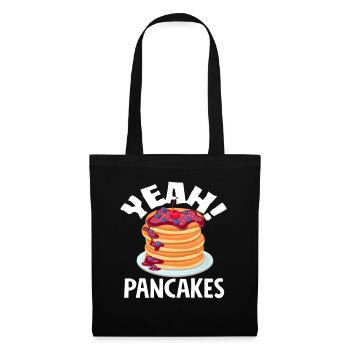 Pancakes Yeah! Mit Kirschen Und Blaubeeren - Stoffbeutel - Schwarz - Vorne
