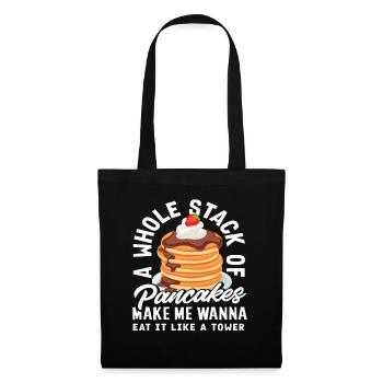 Pancakes Tower Enjoy Breakfast Fun - Tote Bag - black - Front