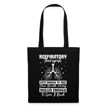 Cute Enough to Take Your Breath Funny Respiratory - Tote Bag - black - Front