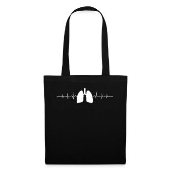 Poumon Cœur Drôle Battement de cœur Respiratoire Pulmonaire - Sac en tissu - noir - Devant