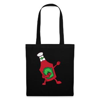 Ketchup - tanzen, dab, dabben, dabbing - Stoffbeutel - Schwarz - Vorne