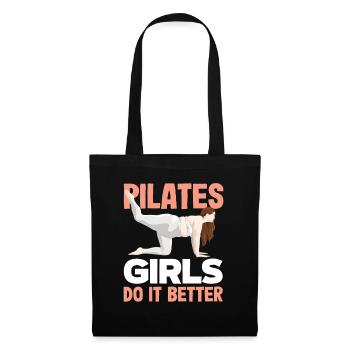 Les filles de Pilates le font mieux - Sac en tissu - noir - Devant