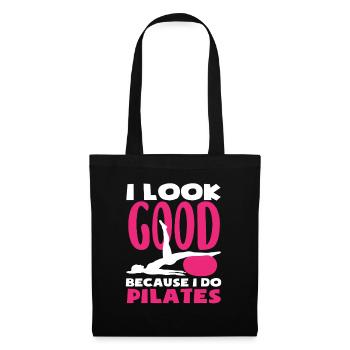 Pilates : je suis belle parce que je fais du Pilates - Sac en tissu - noir - Devant