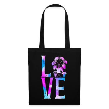 Plant Lover Gardening Monstera - Stoffbeutel - Schwarz - Vorne