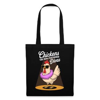 Poulets Poulets - Sac en tissu - noir - Devant