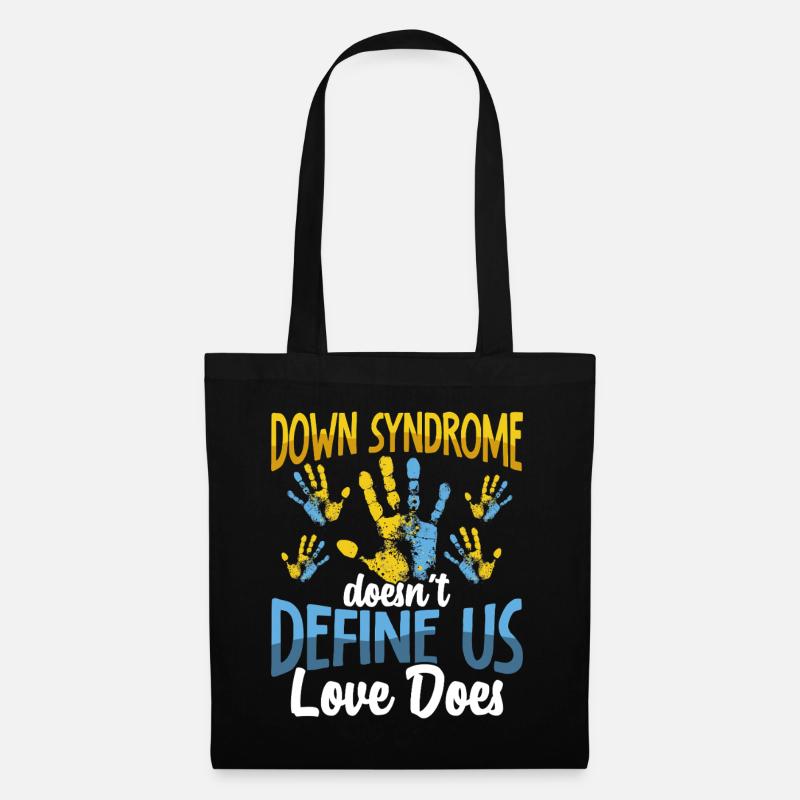 Das Down-syndrom Definiert Uns Nicht Down-Syndrom - Stoffbeutel - Schwarz