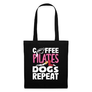 Pilates Coffee Dogs Repeat - Tote Bag - black - Front