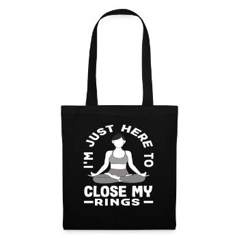 Pilates Je ferme mes anneaux - Sac en tissu - noir - Devant