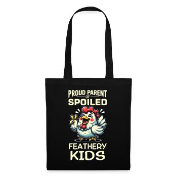 Poulets Poulets - Sac en tissu - noir - Devant