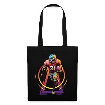 Joueur de football américain USA Amérique Sports Rétro - Sac en tissu - noir - Devant