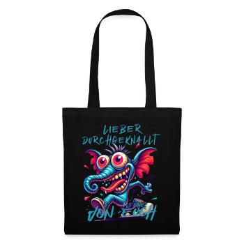 Mieux vaut être fou que l’un d’entre vous – éléphant - Sac en tissu - noir - Devant