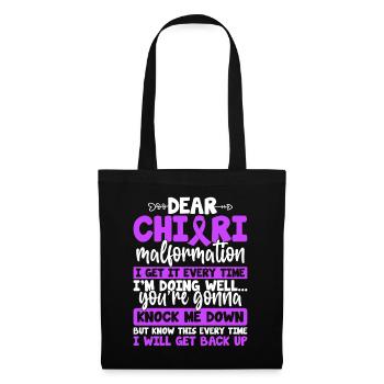 Dear Chiari Malformation Purple Ribbon ACM Chiari - Tote Bag - black - Front