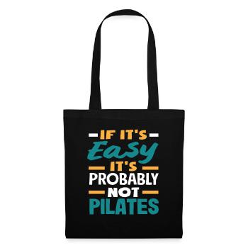 Pilates - si c’est facile, c’est - Sac en tissu - noir - Devant
