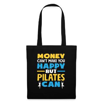 Pilates makes happy, not money - Tote Bag - black - Front
