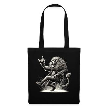 Rocking Lion – Sauvage et bruyant - Sac en tissu - noir - Devant