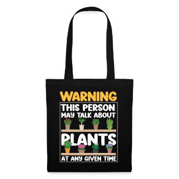 Plant Lover Gardening Warning This - Stoffbeutel - Schwarz - Vorne