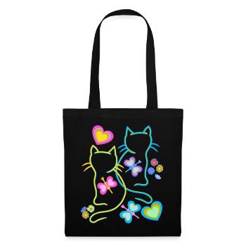 Été Chats Chat Enfants Enfant - Sac en tissu - noir - Devant