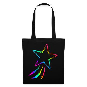 Étoile filante - Sac en tissu - noir - Devant