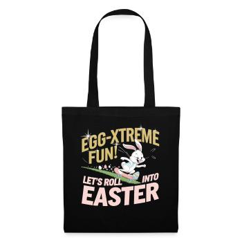 Funny Skater Bunny – Idée cadeau de Pâques - Sac en tissu - noir - Devant