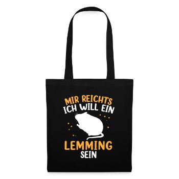 Veut qu’un lemming soit un campagnol Lemming - Sac en tissu - noir - Devant