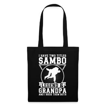 Sambo Grand-père Sambo Combattant Sambo Arts Martiaux - Sac en tissu - noir - Devant