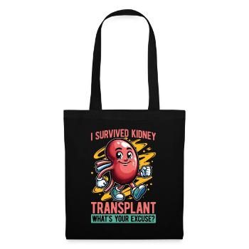 Chirurgie de transplantation J’ai survécu à la technologie de chirurgie rénale - Sac en tissu - noir - Devant