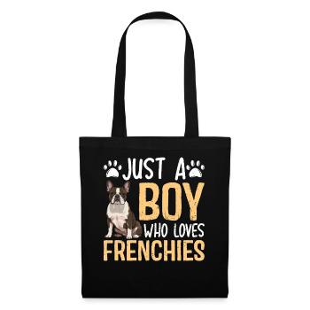 Juste un garçon qui aime les Frenchies - Sac en tissu - noir - Devant