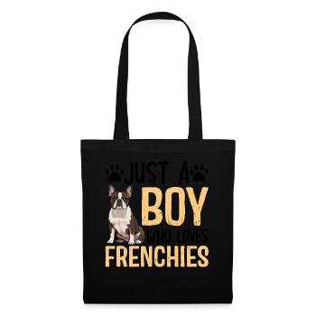 Juste un garçon qui aime les Frenchies - Sac en tissu - noir - Devant