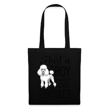 Just A Boy Who Loves Poodles - Stoffbeutel - Schwarz - Vorne