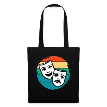 Musical Liebhaber Theater Masken Kunst - Stoffbeutel - Schwarz - Vorne