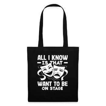 Amateur de musique Tout ce que je sais, c’est que - Sac en tissu - noir - Devant