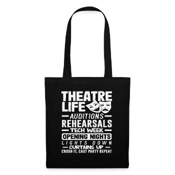 Musical Lover Théâtre Vie Rideau Levé - Sac en tissu - noir - Devant
