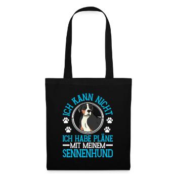 Plans pour chiens de montagne avec Swiss Mountain Dog - Sac en tissu - noir - Devant