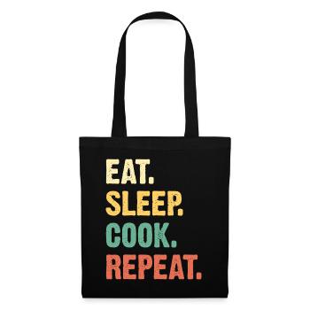 Eat Sleep Cook Repeat - Tote Bag - black - Front