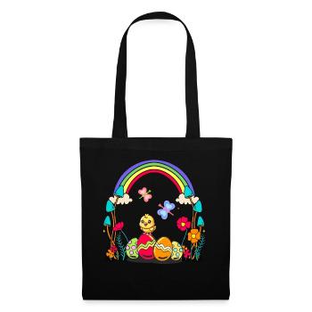Poussin de Pâques Enfants Oeufs de Pâques Enfant - Sac en tissu - noir - Devant