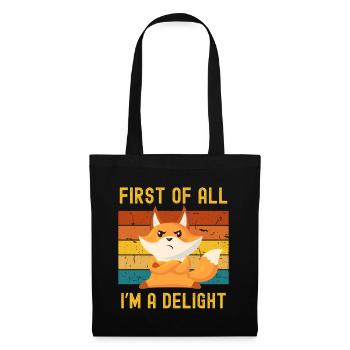 Fox Retro Pleasure Funny Confidence - Tote Bag - black - Front