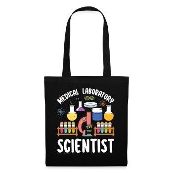 Medizinischer Laborwissenschaftler Medizinischer Arbeiter Lustig - Stoffbeutel - Schwarz - Vorne