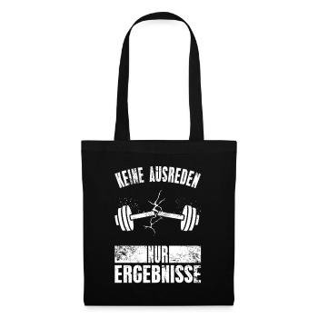 Pas d’excuses, seulement des résultats Tenue de fitness - Sac en tissu - noir - Devant
