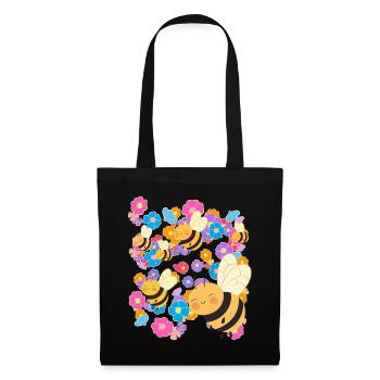 Bee Bees Flower Flowers Summer Kids - Tote Bag - black - Front