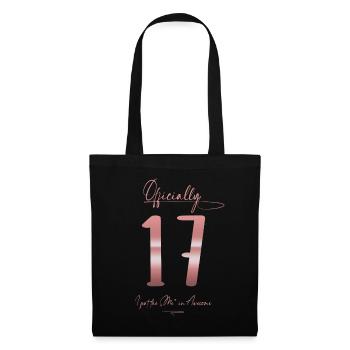 Cadeau officiel de fille d’anniversaire de 17 ans - Sac en tissu - noir - Devant