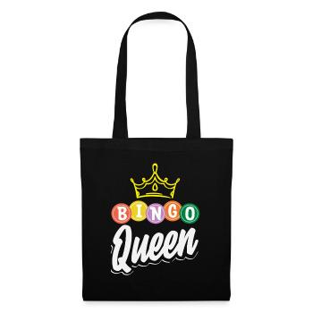 Couronne de joueur de Bingo Queen - Sac en tissu - noir - Devant
