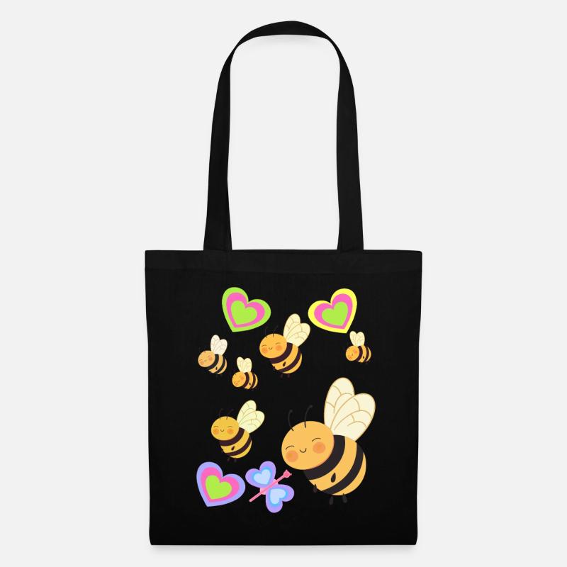 Bee Bees Bumblebee Children Child - Tote Bag - black