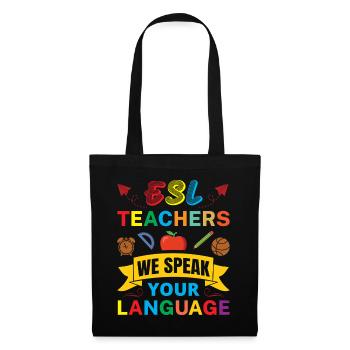 ESL-Lehrer ESL Unterricht - Stoffbeutel - Schwarz - Vorne
