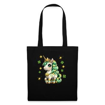 St Patrick Unicorn Gift Funny - Tote Bag - black - Front