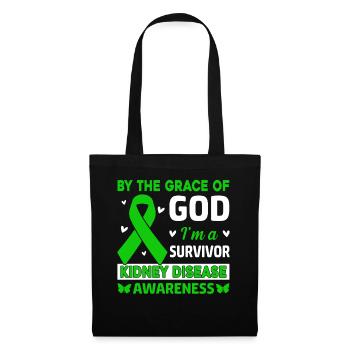 By The Grace Of God Im A Survivor Green Ribbon - Tote Bag - black - Front
