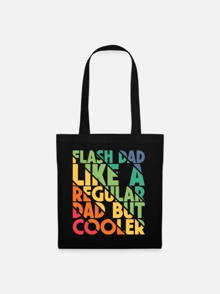 Bouldering Flash Papa Boulderer - Stoffbeutel - Schwarz