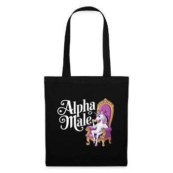 Rainbow Alpha Man Unicorn - Tote Bag - black - Front