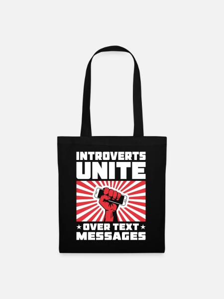 Introvertierte Vereinigen Sich - Stoffbeutel - Schwarz